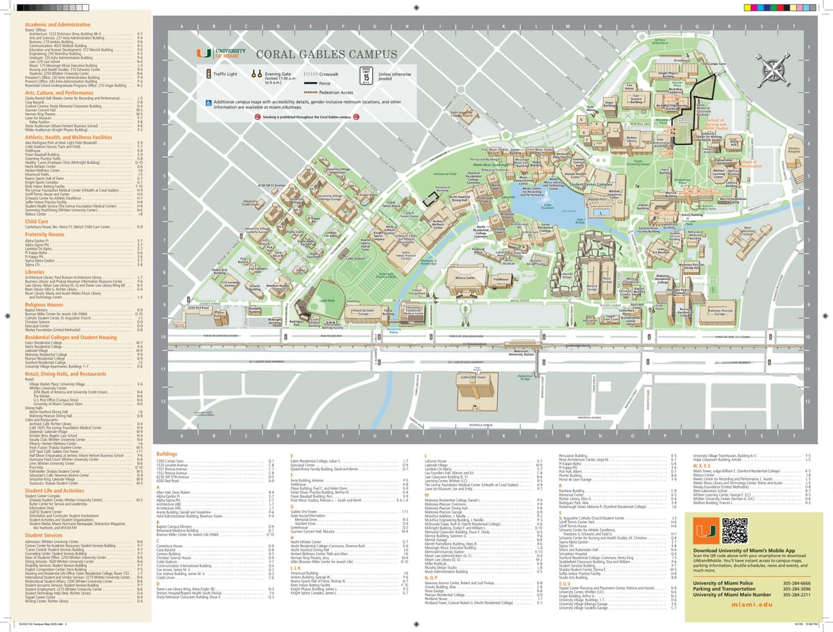 迈阿密大学校园地图