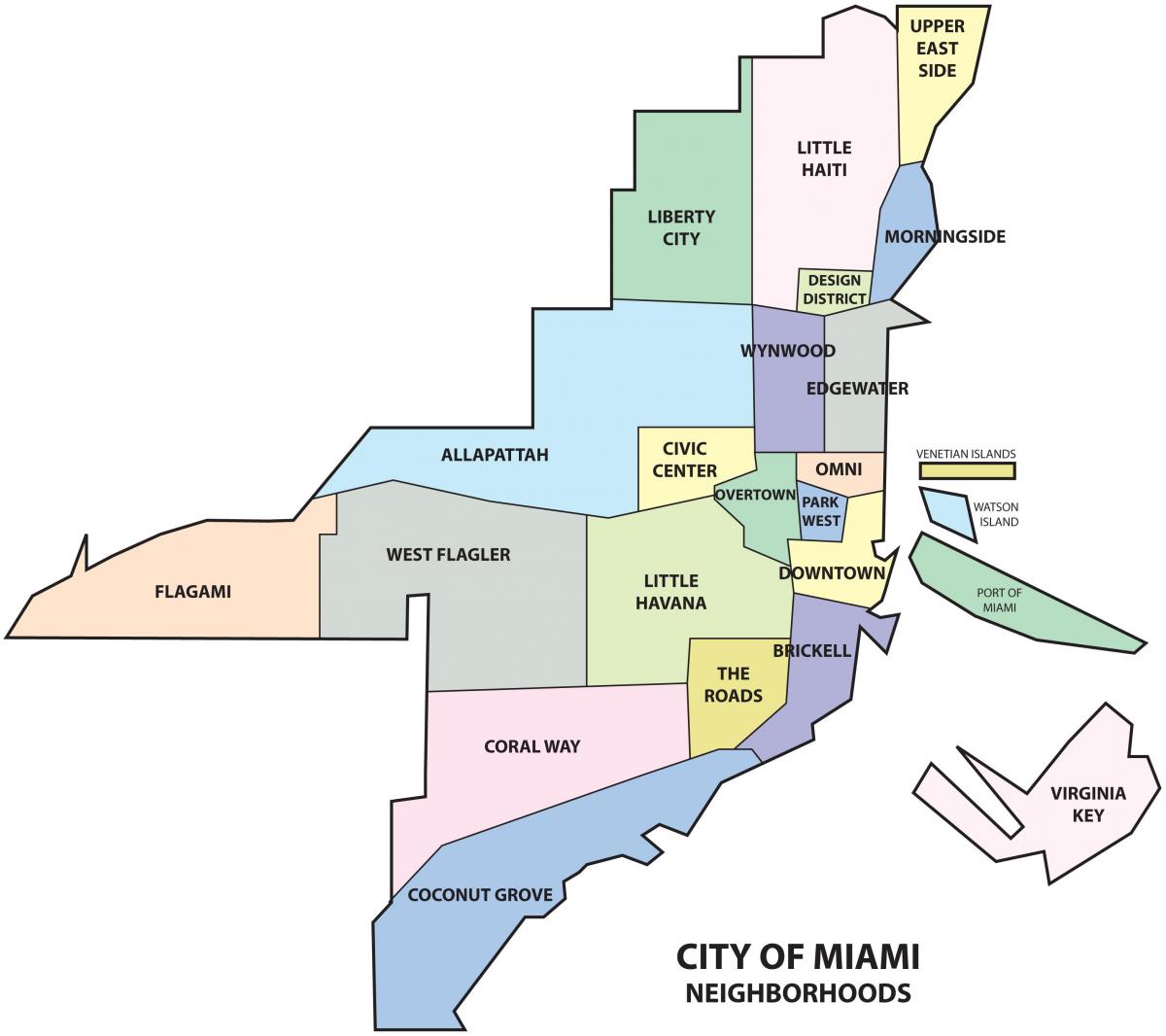 城市迈阿密的地图