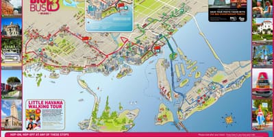 城市观光迈阿密的地图