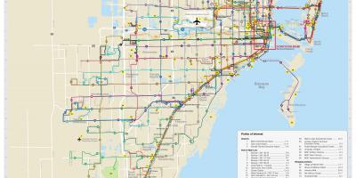 迈阿密的公共交通地图